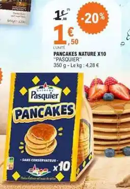 E.Leclerc Pancakes Nature x10 Pasquier offre