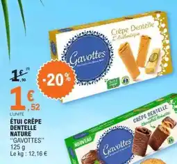 E.Leclerc ÉTUI CRÊPE DENTELLE NATURE offre