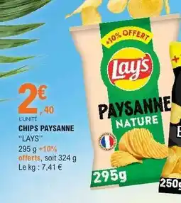 E.Leclerc CHIPS PAYSANNE LAYS offre