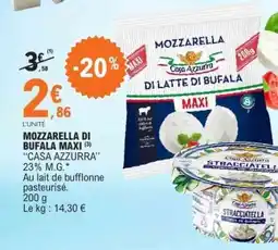 E.Leclerc MOZZARELLA DI BUFALA MAXI offre
