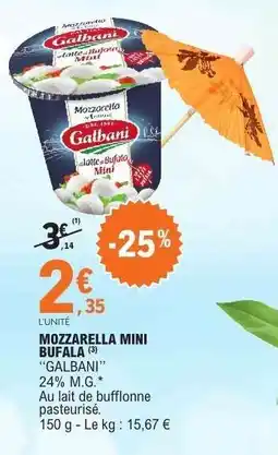 E.Leclerc MOZZARELLA MINI BUFALA offre