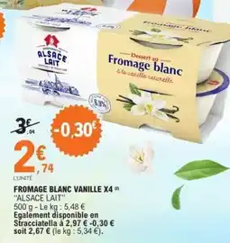 E.Leclerc FROMAGE BLANC VANILLE X4 offre