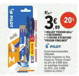 E.Leclerc Pilot Frixion Pack offre