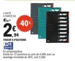 E.Leclerc TRIEUR 8 POSITIONS offre