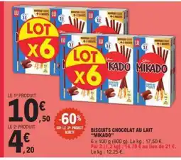 E.Leclerc Biscuits Chocolat au Lait 'Mikado' offre