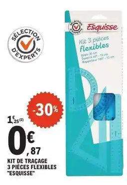 E.Leclerc KIT DE TRAÇAGE 3 PIÈCES FLEXIBLES ESQUISSE offre