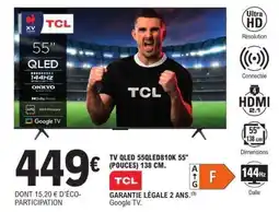 E.Leclerc TV QLED 55QLED810K 55” offre