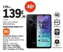 E.Leclerc SMARTPHONE REDMI 14C offre