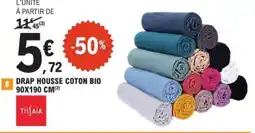E.Leclerc Drap Housse Coton Bio 90x190 cm offre