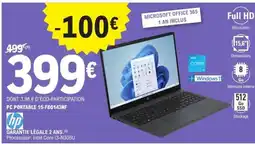 E.Leclerc PC PORTABLE 15-FD0143NF offre