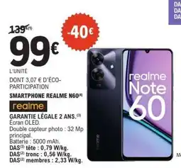 E.Leclerc SMARTPHONE REALME N60 offre