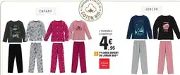 E.Leclerc Pyjama Enfant ou Junior Bio offre