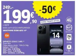 E.Leclerc Smartphone redmi note 14 offre