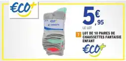 E.Leclerc Lot de 10 paires de chaussettes fantaisie enfant offre