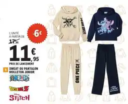 E.Leclerc SWEAT OU PANTALON MOLLETON JUNIOR offre