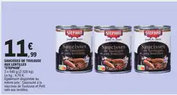 E.Leclerc SAUCISSES DE TOULOUSE AUX LENTILLES STEPHAN offre
