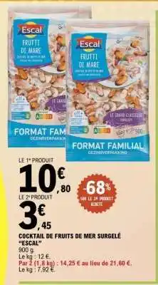 E.Leclerc Cocktail de fruits de mer surgelé Escal offre