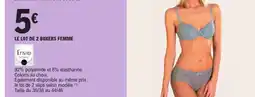 E.Leclerc LE LOT DE 2 BOXERS FEMME offre