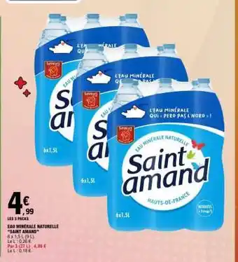E.Leclerc Eau Minérale Naturelle Saint Amand offre