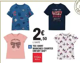 E.Leclerc TEE SHIRT MANCHES COURTES ENFANT BIO offre