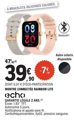 E.Leclerc Montre Connectée Rainbow Lite offre