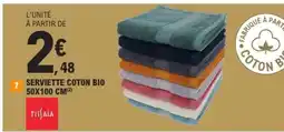 E.Leclerc SERVIETTE COTON BIO 50X100 CM offre