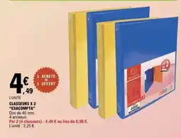 E.Leclerc CLASSEURS X 2 EXACOMPTA offre