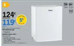 E.Leclerc Frigelux Réfrigérateur Cube offre