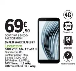 E.Leclerc SMARTPHONE LYRAPLUS offre