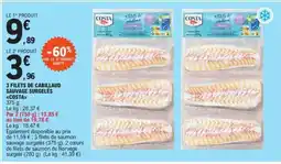 E.Leclerc 3 FILETS DE CABILLAUD SAUVAGE SURGELÉS COSTA offre