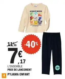 E.Leclerc Pyjama enfant offre