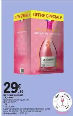 E.Leclerc IGP/IGP PAYS D'OC ROSÉ JP. CHENET offre