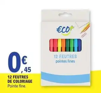 E.Leclerc 12 feutres de coloriage offre