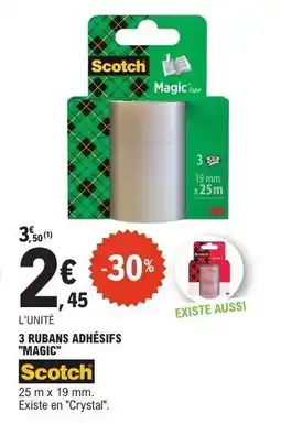 E.Leclerc 3 RUBANS ADHÉSIFS MAGIC offre