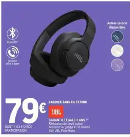 E.Leclerc CASQUES SANS FIL T770NC offre
