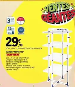 E.Leclerc SÉCHOIR 'TOWER 450' offre