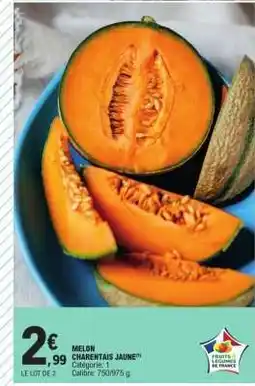 E.Leclerc MELON CHARENTAIS JAUNE offre