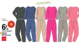 E.Leclerc Sweat ou Pantalon Molleton Enfant offre