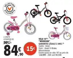 E.Leclerc VÉLO 14 WOODSUN offre