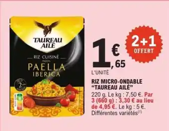 E.Leclerc Riz micro-ondable “Taureau Ailé” offre