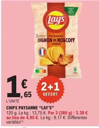 E.Leclerc Chips Paysanne 'Lay's' offre