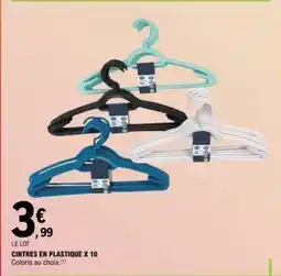 E.Leclerc CINTRES EN PLASTIQUE X 10 offre
