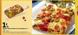 E.Leclerc FOCACCIA TOMATES CERISES PESTO MOZZARELLA offre