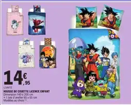 E.Leclerc HOUSSE DE COUETTE LICENCE ENFANT offre