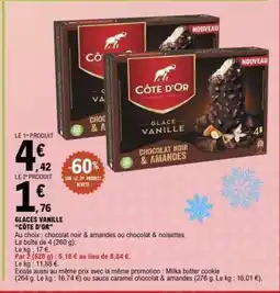 E.Leclerc GLACES VANILLE “CÔTE D’OR” offre