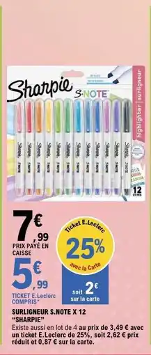 E.Leclerc SURLIGNEUR S.NOTE X 12 offre