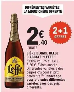 E.Leclerc BIÈRE BLONDE BELGE D'ABBAYE 'LEFFE' offre
