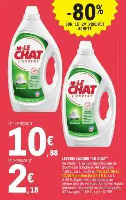 E.Leclerc LESSIVE LIQUIDE LE CHAT offre