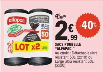 E.Leclerc SACS POUBELLE ALFAPAC offre
