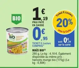 E.Leclerc MAÏS BIO offre